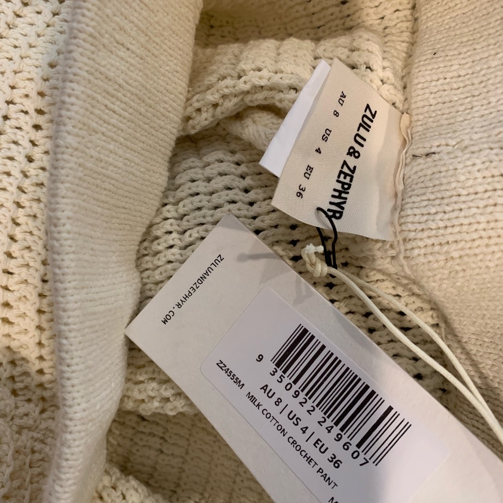 Zulu & zephyr beachy resort crochet pants